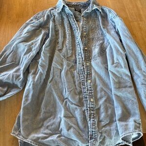 GAP Light Blue Denim Blouse